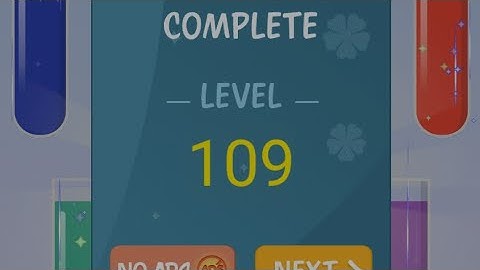 How To Solve Water Color Sort Level 109 | Shorts video