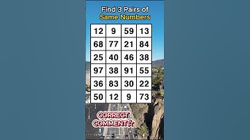 Find 3 pairs of identical numbers.GENIUS CAN FIND ALL!/Dementia Prevention Quizzes/Tests.No.657