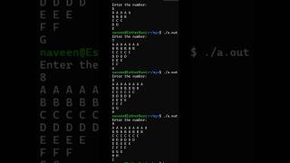 C Pattern Program in C Language 🔥 Print Alphabet Triangle Pattern Using Nested Loops #shorts