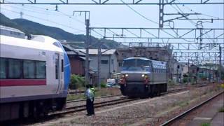 E657系甲種輸送　EF66 112[吹]解放から併結まで