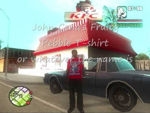 GTA San Andreas CM Punk, John Cena and Edge T-Shirts