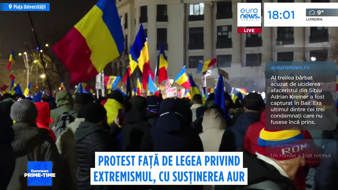 Protest față de legea privind extremismul, cu susținerea AUR. Peste o mie de manifestanți