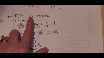 WVU math 126 section 4.3 Quadratic Functions