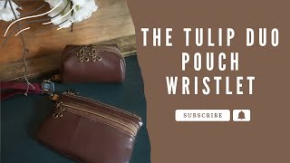 The Tulip Duo Pouch Wristlet Blue Calla