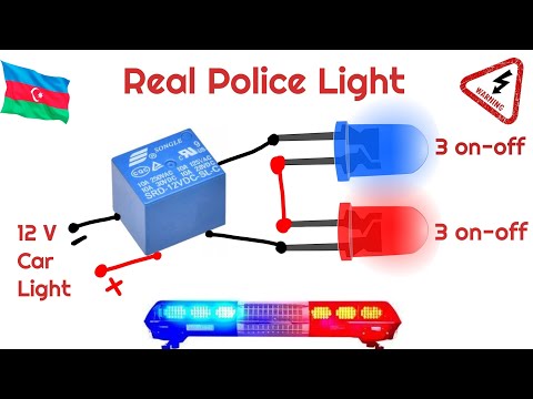 Sayrışan işıqlar (Miqalka) Dıy , Real Police light , Gerçek Polis çakar