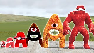 PLAYING AS LITTLE TO BIG ALL VERSION OF LETTER A - 3D ALPHABET LORE in Garry's Mod