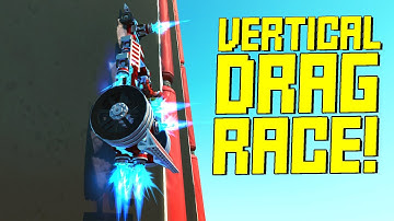 Vertical Drag Race to the SKY BOX! - Scrap Mechanic Multiplayer Monday