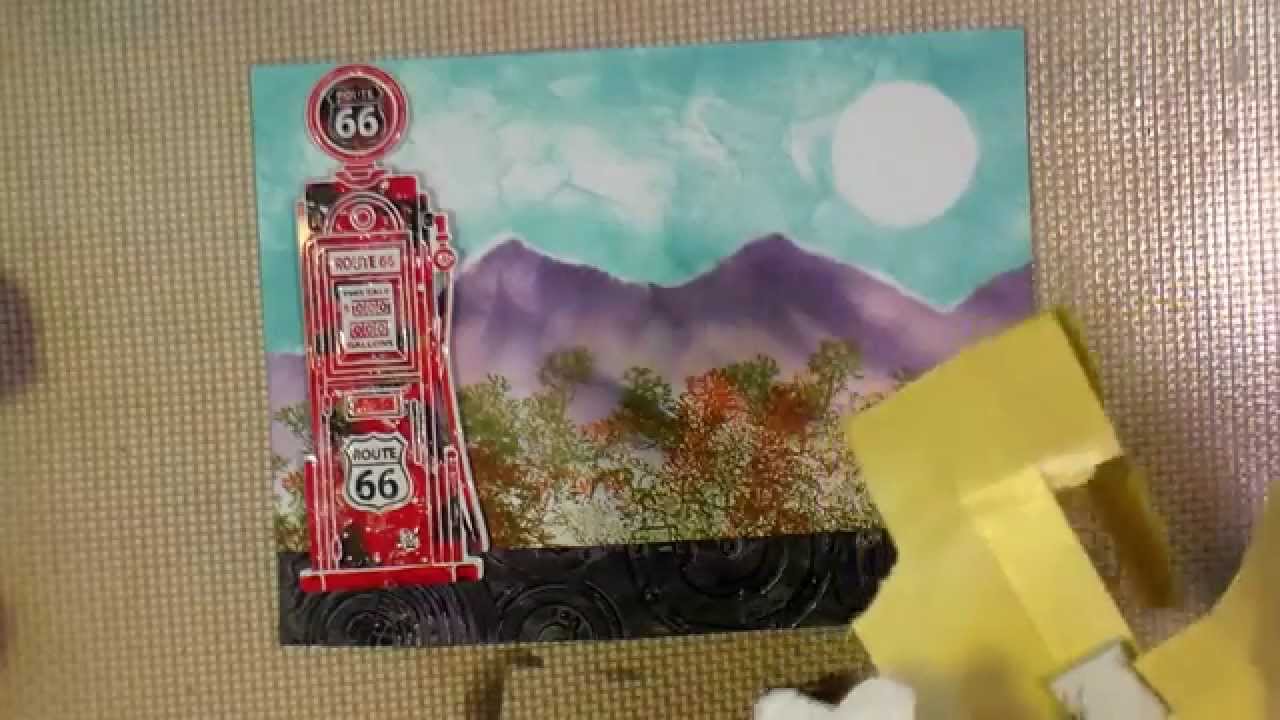 Easy sponged ink landscape manly card my crafting channel shop
