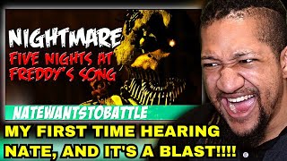 Reaction To Natewantstobattle Nightmare Fnaf Lyric Video Fnaf Song