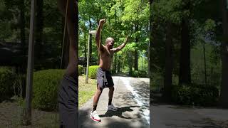 AT HOME | Outdoor Workout | Resistance Bands Build Shoulders and Chest, Try it❗️