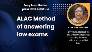 ALAC Method: The Secret to Passing Philippine Law School Exams & the Bar