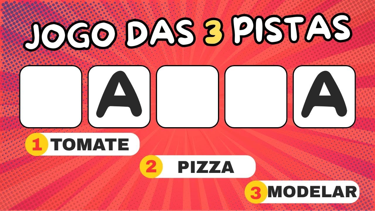 Jogo das 3 PISTAS 🤔 Descubra a PALAVRA | DESAFIO do Sabichão No. 03 #quiz