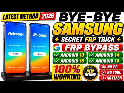 🚨 Bye Bye FRP Lock 😱 Samsung FRP Unlock Latest Method 2026 | Android 13 14 15 16 Fast Trick 🔓