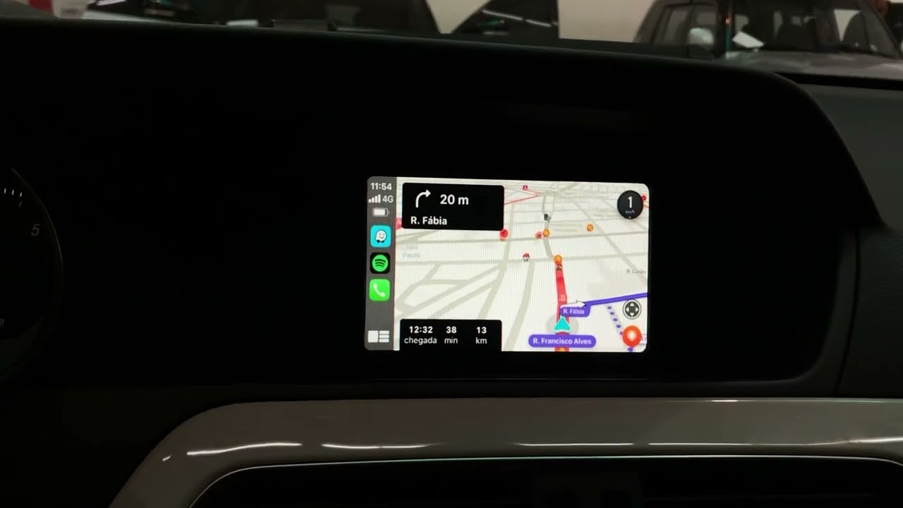 Mercedes C180 | 2014 - Instalação CarPlay + Android Auto + Iluminação Led - ArtsomAuto