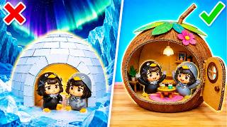 Build a Cute Mini-Home for GuguGaga Penguin! *Best Cardboard Builds & Fun Crafts*