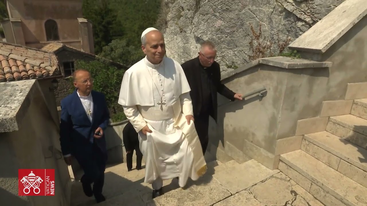 León XIV visita el Santuario de la Madonna delle Grazie