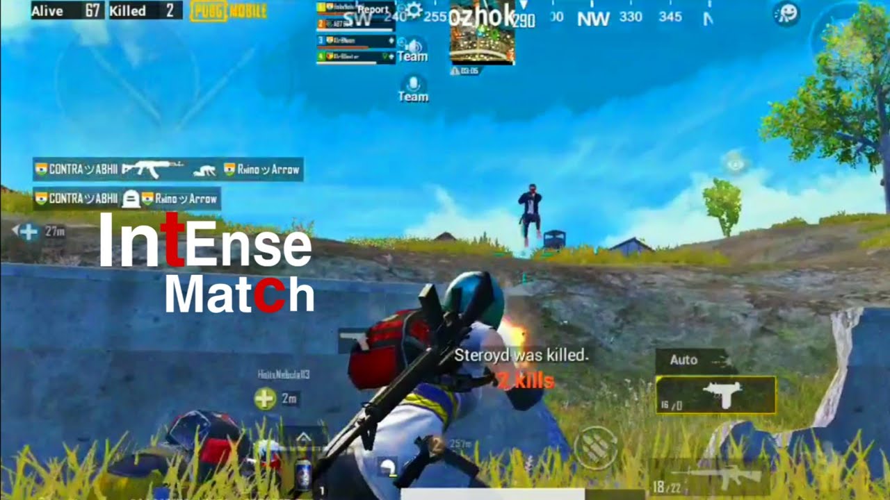 Pubg mobile intense match Indian fastest gyro player