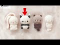 Crochet Llavero de animalito sin costuras para principiantes – Bebé panda #crochet #tejido