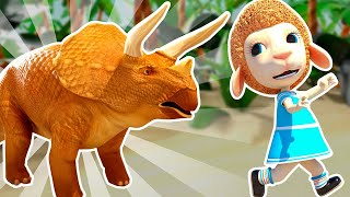 Nursery Rhymes & Kids Songs🐢🌴😍Triceratops from the Sand Comes to Life😍Sand figures on the Beach