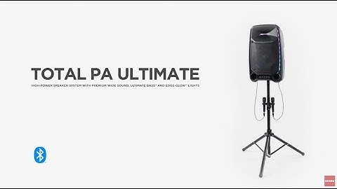 ION® Total PA™ Ultimate - Premium Wide Sound, Ultimate Bass™ and Edge-Glow™ Lights - 2 mics included