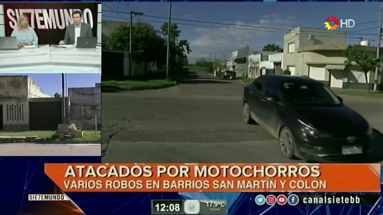 Atacados por motochorros: denuncian varios robos en el barrio San Martín y Colón