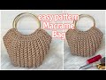 How to crochet macrame rope diy bag  crochet handbag tutorial  easy pattern diy crafter