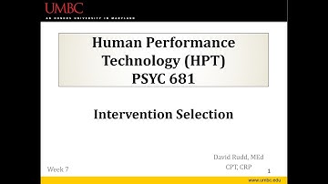 Week 7 - Class Session Recording - Intervention Selection