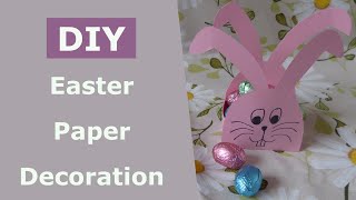 Easter Bunny Paper Basket. DIY Easter Decorations