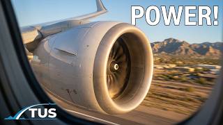 737 Max Leap-1b Engine Start and Departure over Tucson