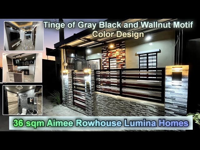 Tinge of Gray Black and Wallnut Motif Color Design 36 sqm Aimee Rowhouse Lumina Homes class=