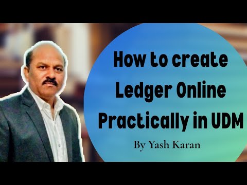 How to create Ledger Online (Practically) In UDM Application by Yash karan IN HINDI / Smart edu