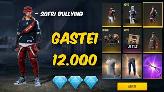 SOFRI BULLYING POR NÃO TER SKINS ENTÃO GASTEI 12.000 DIAMANTES NO FREE FIRE