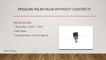 Pressure Relief Valve for Transformers