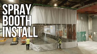 Spray Booth Curtain Installation | Hutchinson's PVC Solutions | Industrial Workshop Curtain Booth