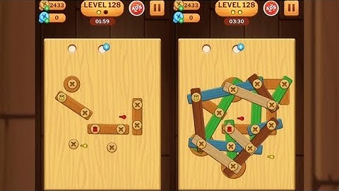 Screw Puzzle: Wood Nut & Bolt - Level 128