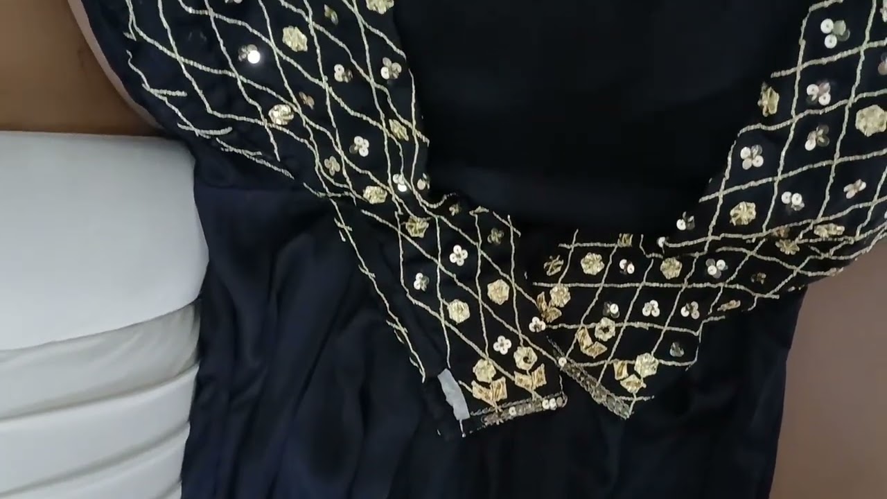 Black long silk maxi design, low budget ready,