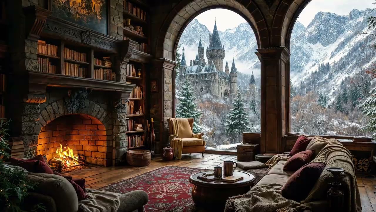All-Night Winter Hearth 🔥❄ Gentle Fireplace Ambience for Cozy Home Vibes, Rest & Unwinding