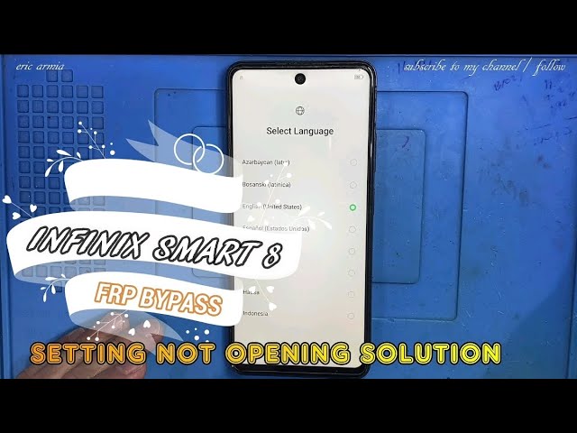 匿名希望提案　⑧ INFINIX SMART 8 8HD - X6525 - ITEL A70 , ITEL 50 - FRP BYPASS