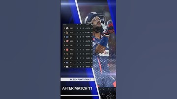 IPL 2024 points table after match 11 🔥❤️ #cricket #fourthumpire #ipl2024