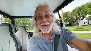 Test driving a Gem e4 Electric Vehicle