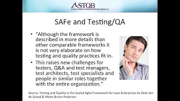 Testing in the Agile SAFe Methodology