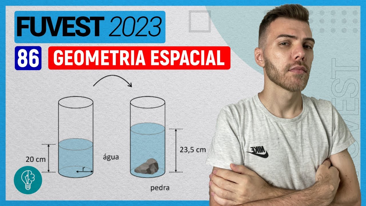 FUVEST 2023 - Q86 - Para medir o volume de uma pedra com formato ...