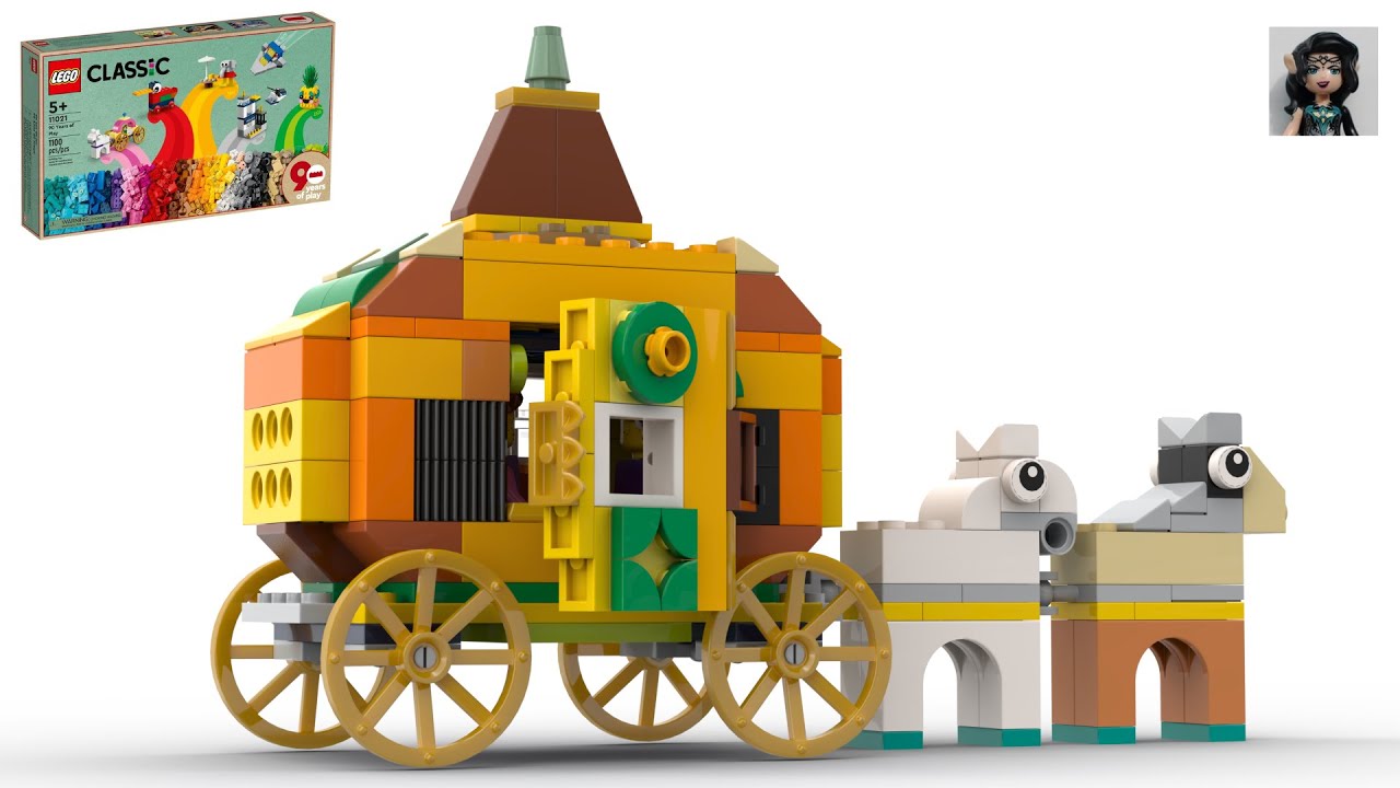 PUMPKIN CARRIAGE Lego classic 11021 ideas How to build Halloween