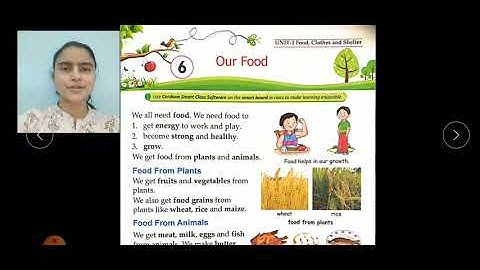 Class -1st E.V.S ch-6 explanation (Our Food)