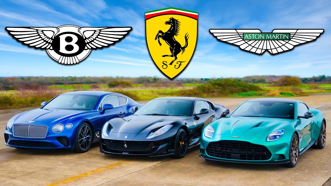 Aston Martin Vanquish vs Ferrari 812 vs Bentley GT: ARRANCONES