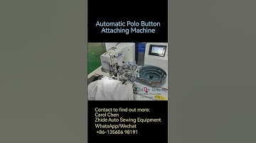 Zhide Automatic Polo Shirt Button Attaching Machine #apparel factory #poloshirt #sewingskills#sewing