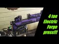 Blacksmithing - 4 ton Electric log splitter to forge press FINAL