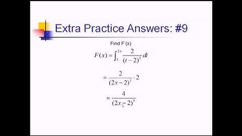 FTC - Derivative of an Integral: Problem Set #3