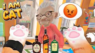 I BECAME A CAT AND BROKE THE OLD WOMAN'S DRINK BOTTLES! SHE WANTS TO BEAT ME! I AM CAT GAMEPLAY screenshot 4