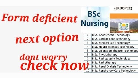 JKBOPEE BSC NURSING FORM DEFICIENT PROBLEM SOLUTION